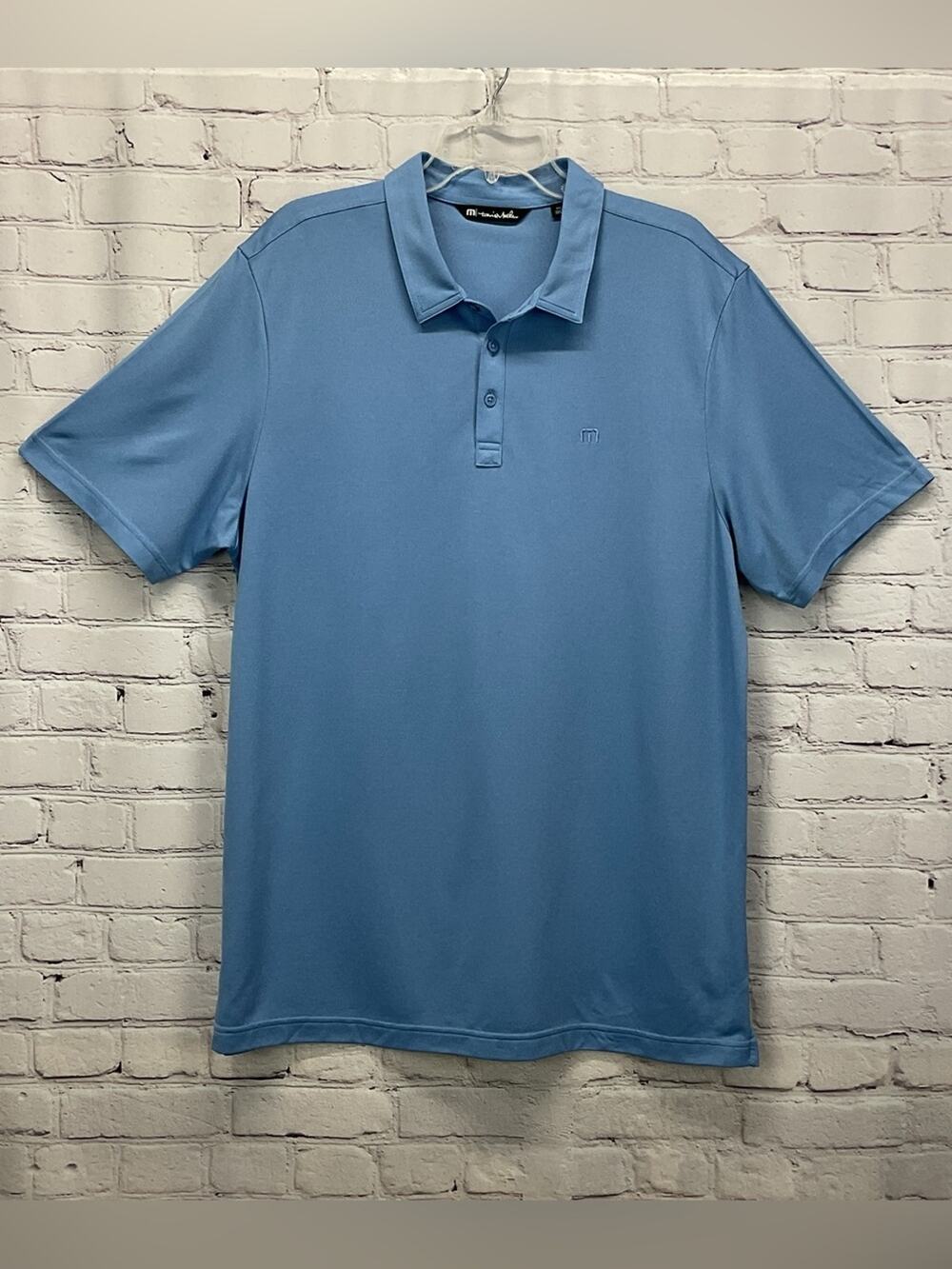 Travis Mathew Golf Polo‎ Men's Size XXL Blue Athleisure Sporty Casual Travel